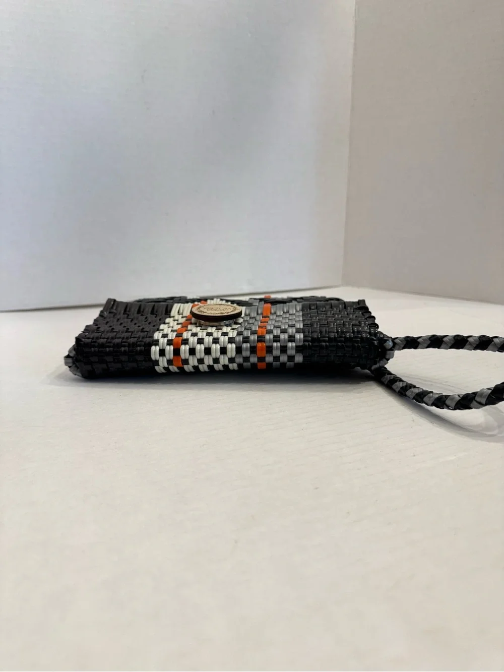 MARIA VICTORIA Handcrafted Artisan Made PVC Wristlet Clutch Bag Made in Mexico